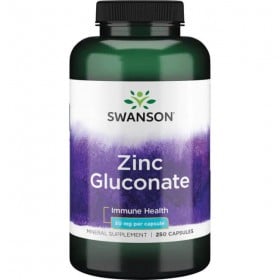 Zinc Gluconate 30mg 250 tablets Swanson